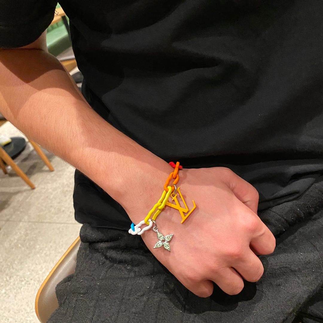18K Louis Vuitton Rainbow Ceramic Chain Bracelet