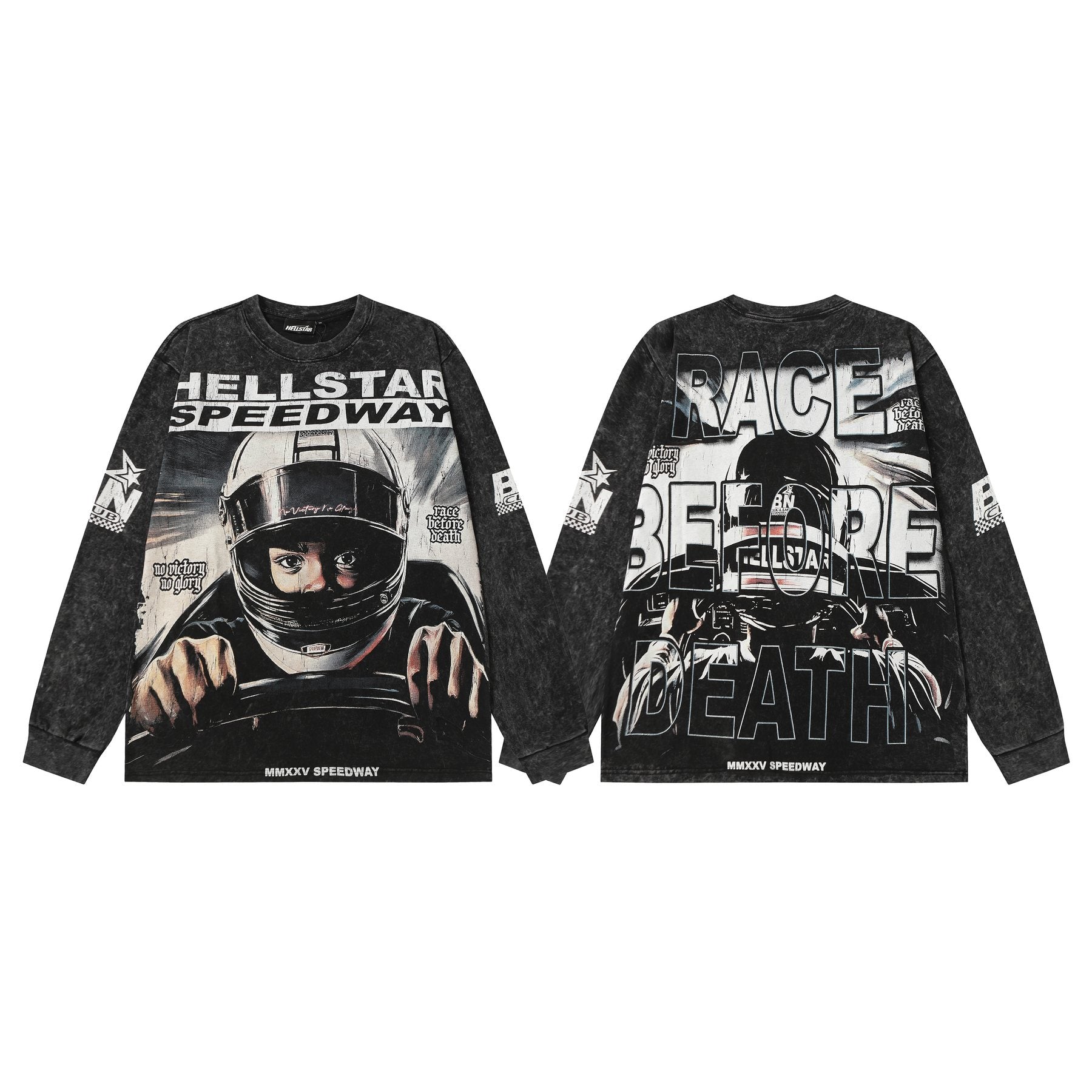 Hellstar Speedway Graphic Long-Sleeve T-Shirt — front