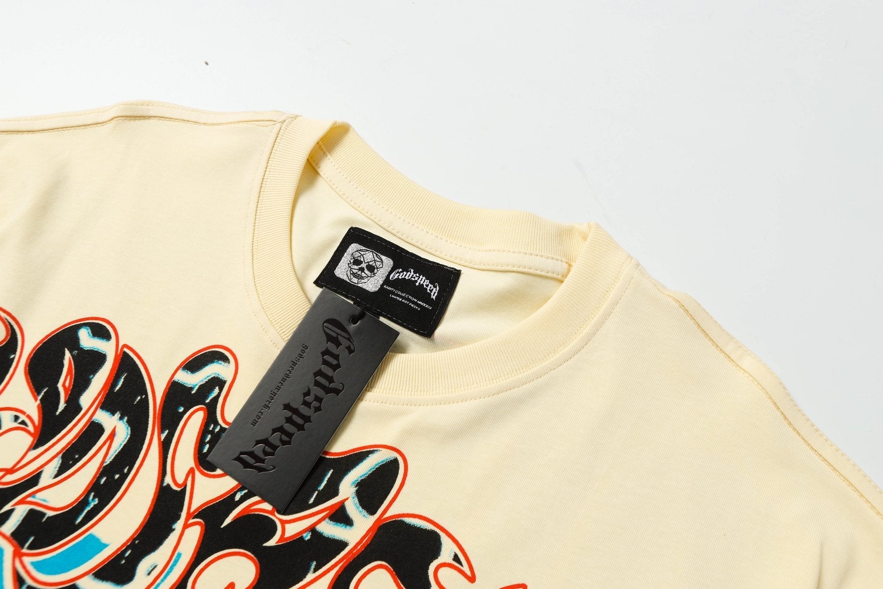 Godspeed Racing Car Graphic T-Shirt — hang_tag