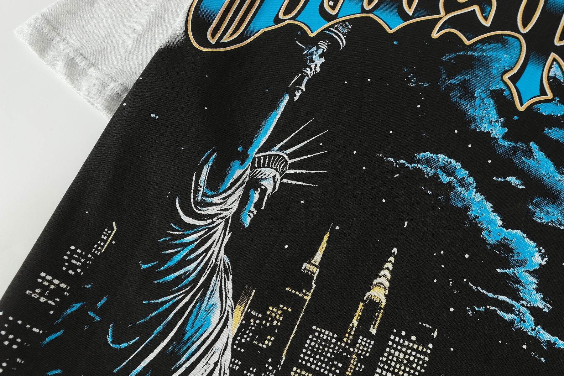 Godspeed Statue of Liberty City Graphic T-Shirt — detail