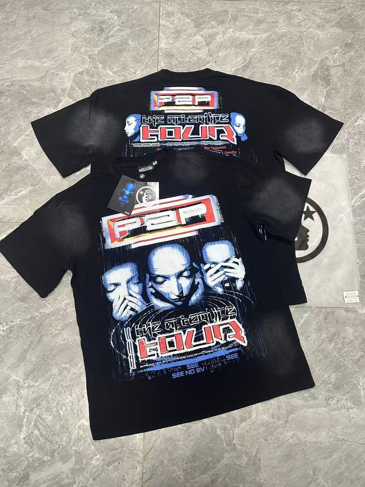 Hellstar P2P Graphic Short-Sleeve T-Shirt — context