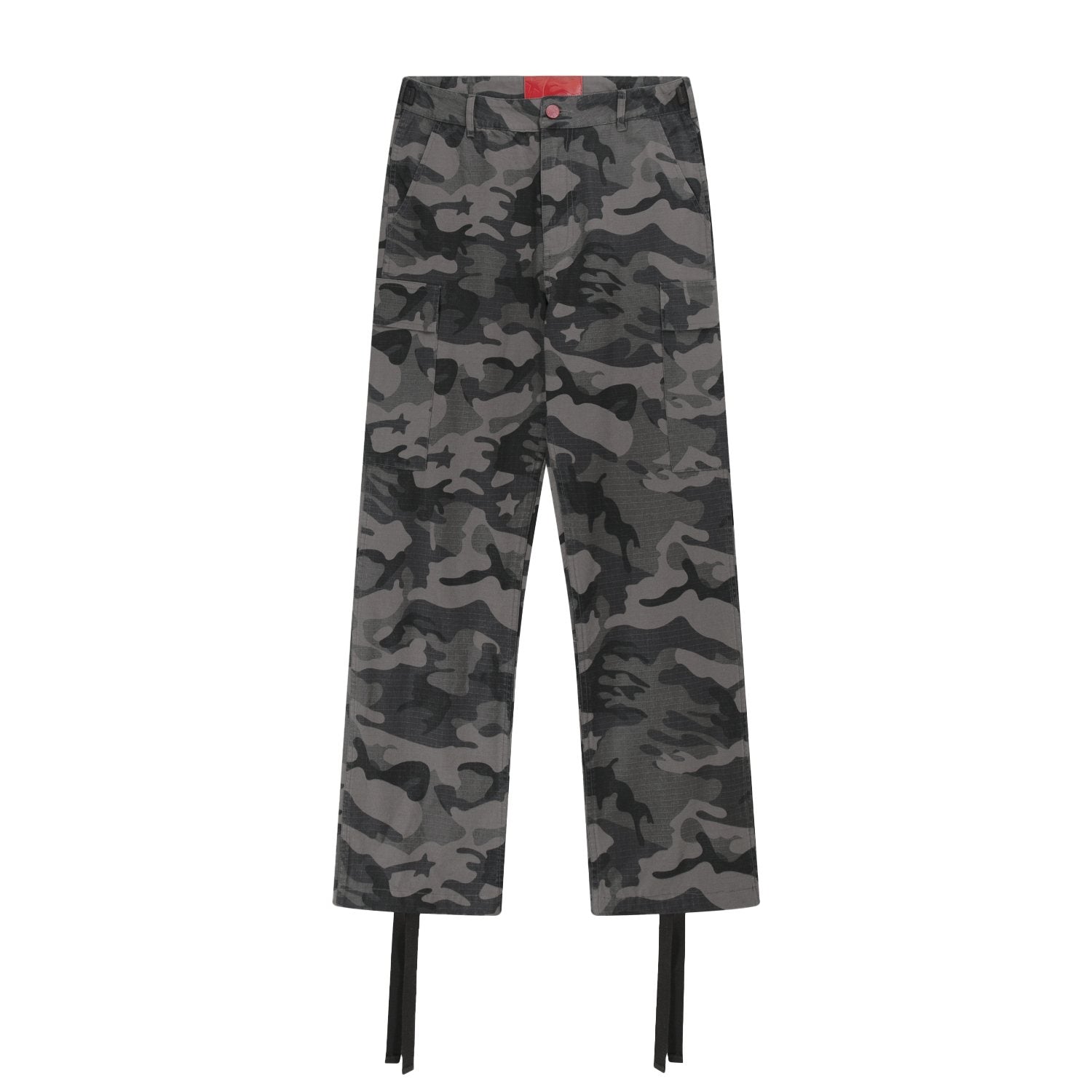 Hellstar Camo Cargo Pants with Strap Details — front