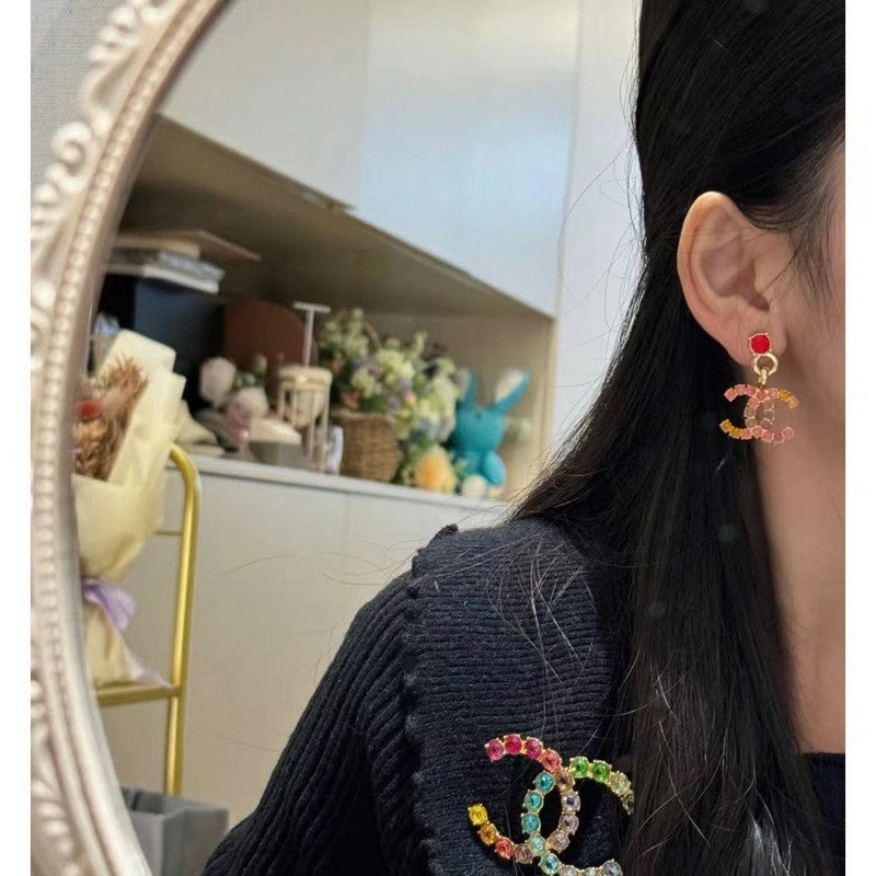 18K  Chanel Color Crystal Brooch