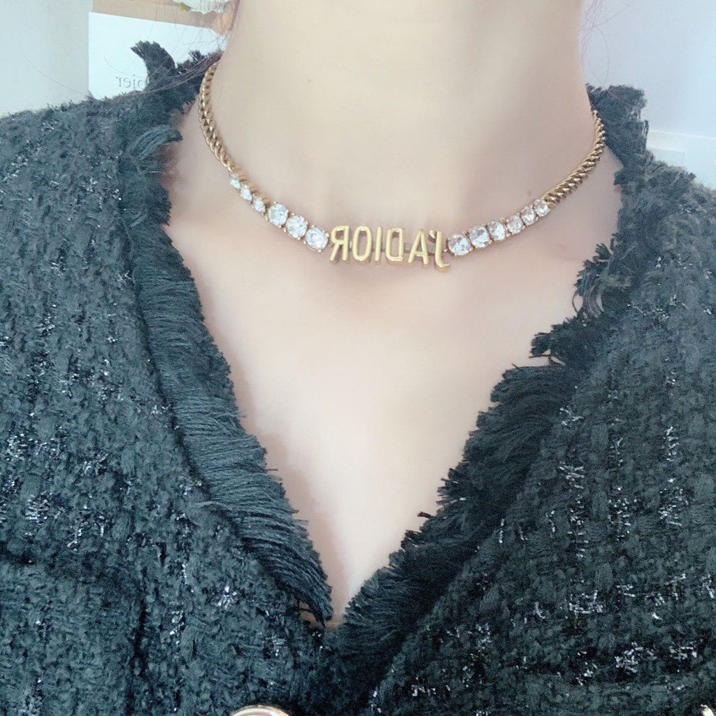 18K Dior J'adior Crystal Choker Necklace