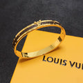 18K Louis Vuitton Leather Vintage Bracelet