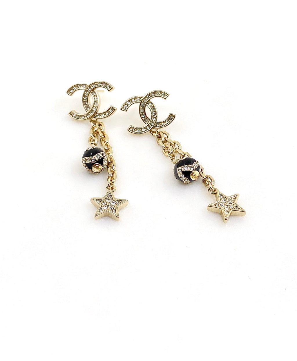 18K  Chanel Star Pearls Earrings