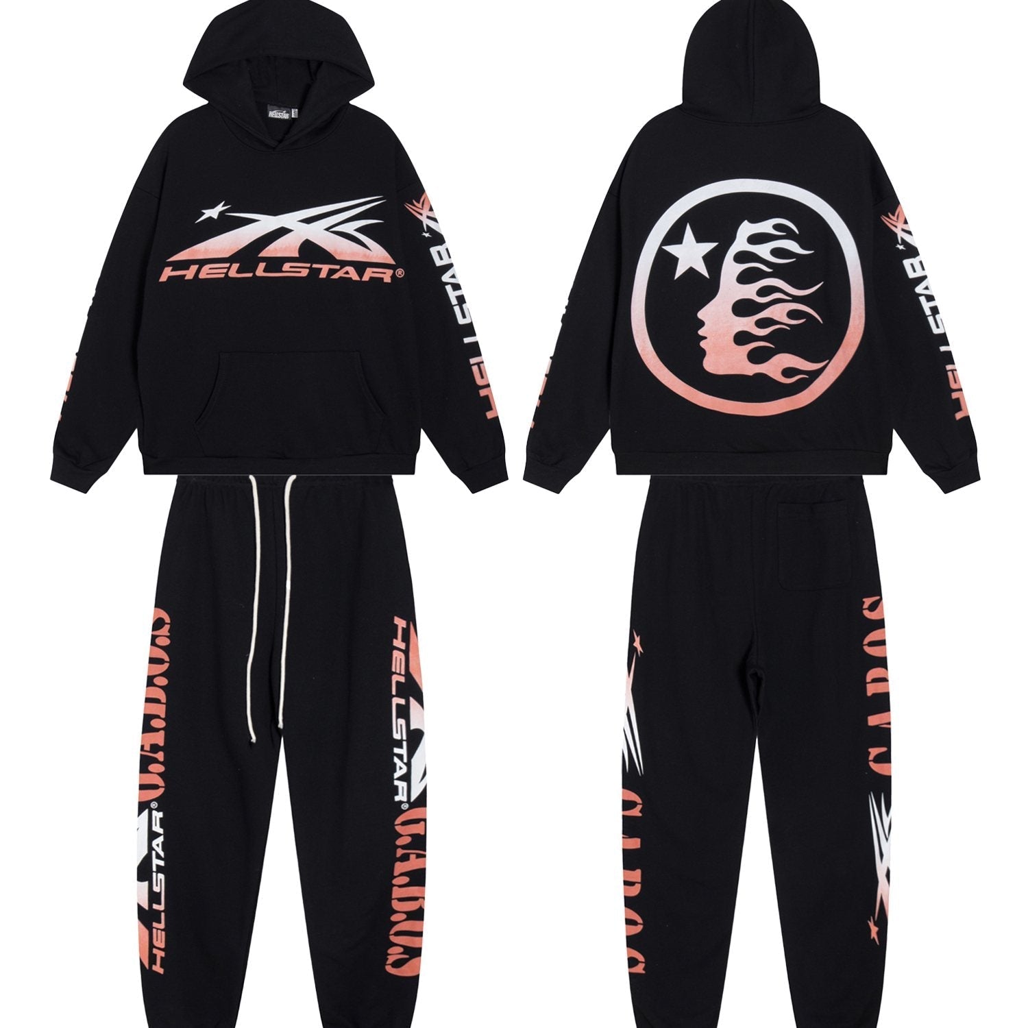 Hellstar G.A.B.O.S Flame Graphic Hoodie & Pants Set — hero