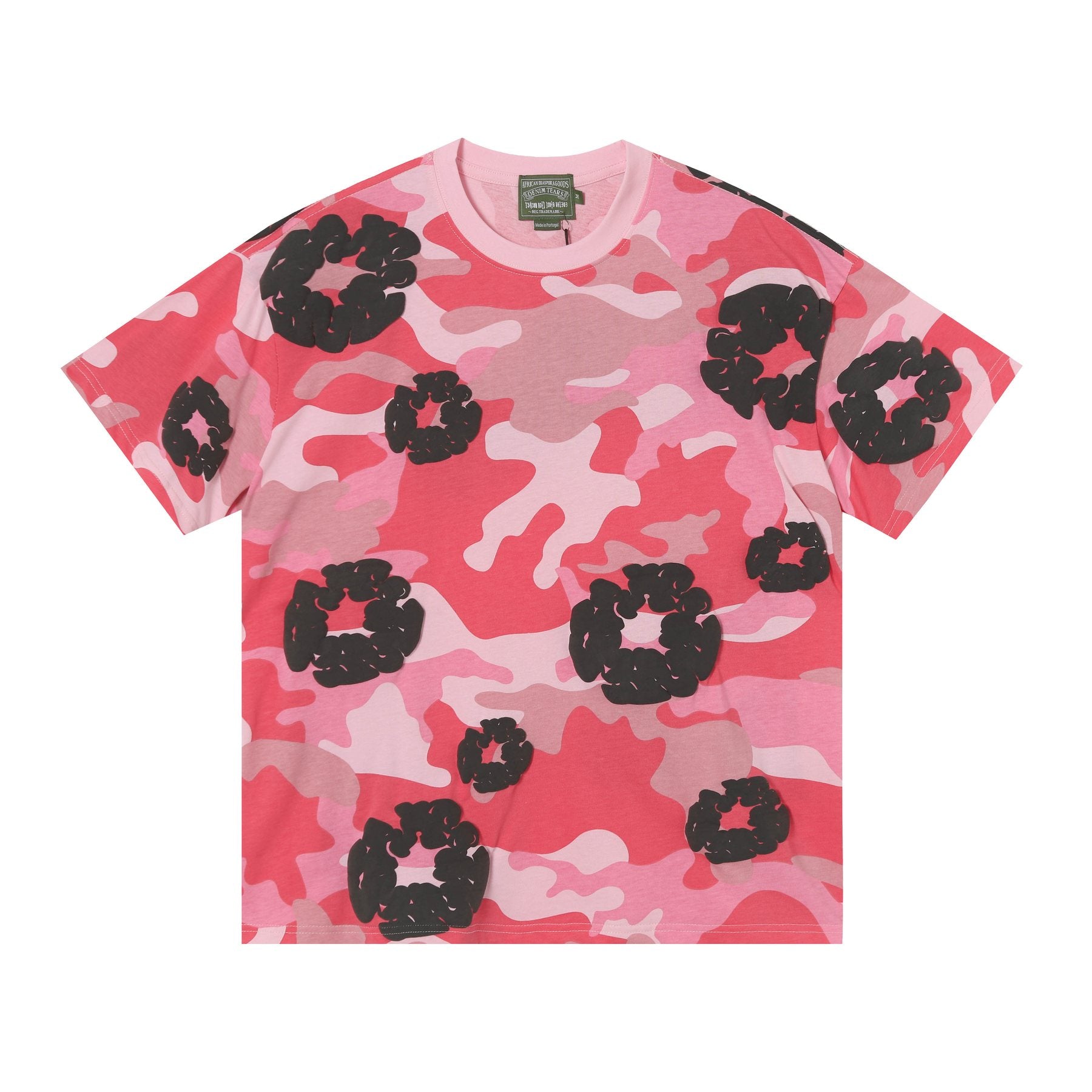 DENIM TEARS Floral Camo T-Shirt & Shorts Set — front