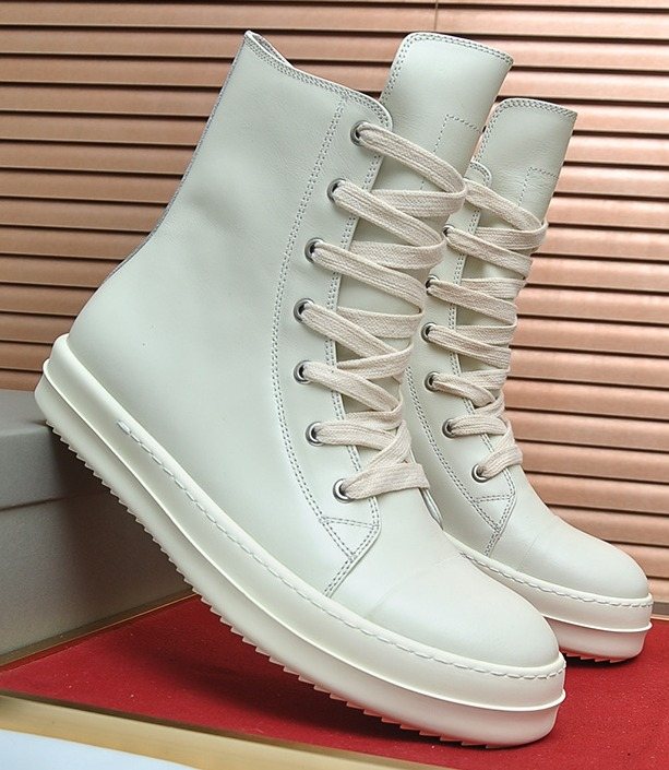 Rick Owens Off-White High-Top Sneakers — hero