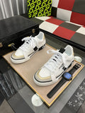 Dolce & Gabbana White, Cream & Black Lace-Up Sneakers — hero