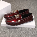 Versace Burgundy Ornament Loafers — hero
