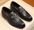 Louis Vuitton Black Embossed Loafers — hero