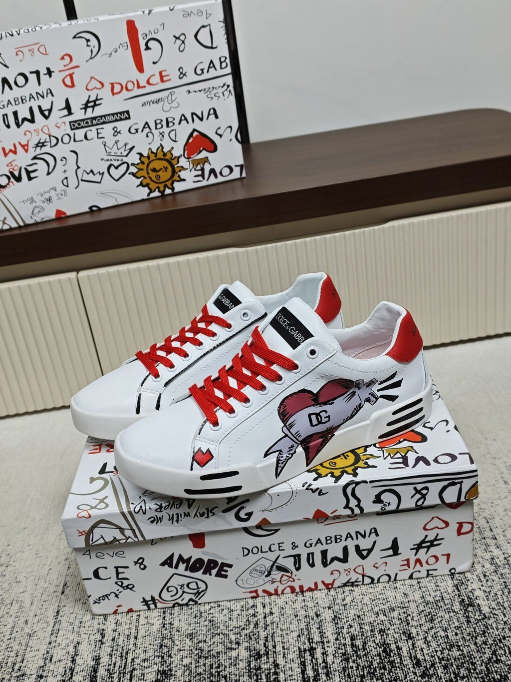 Dolce & Gabbana Graphic Low-Top Sneakers — hero
