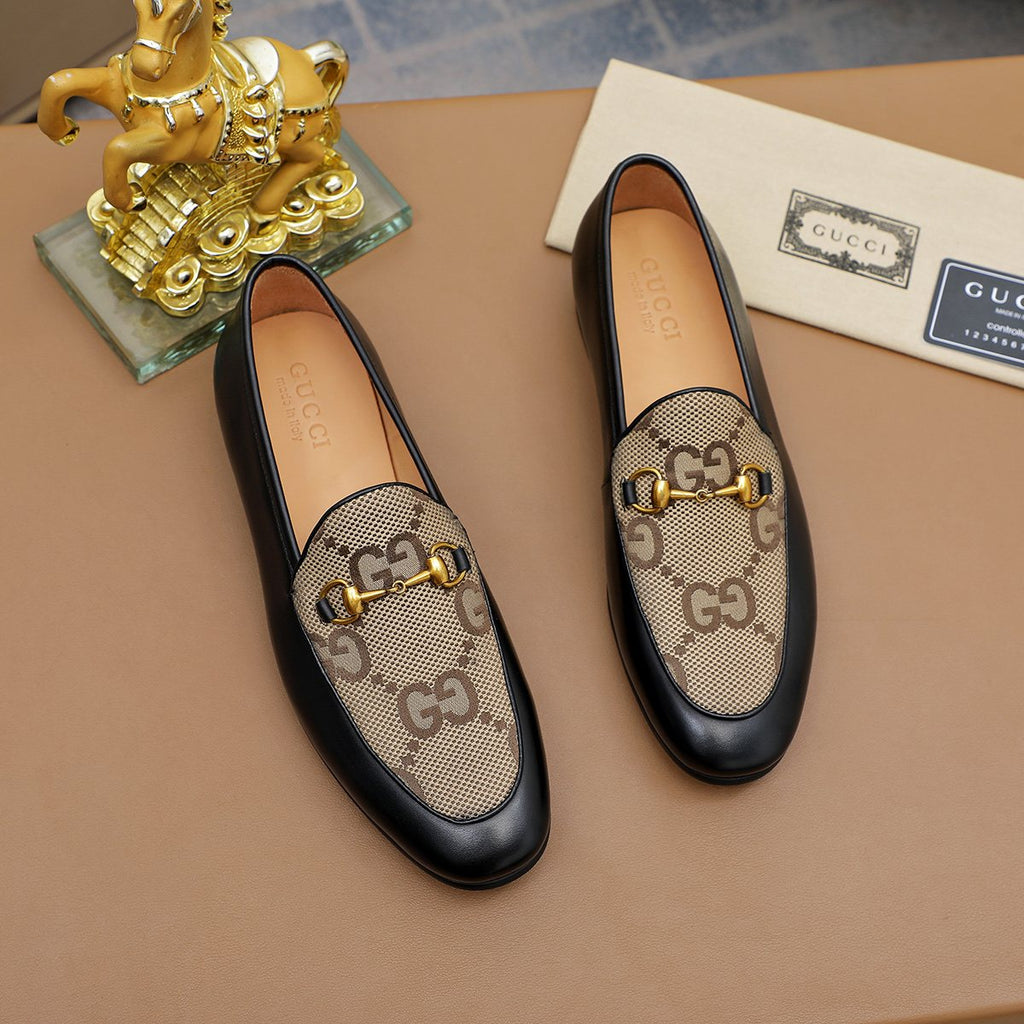 Gucci Patterned Horsebit Loafers — hero