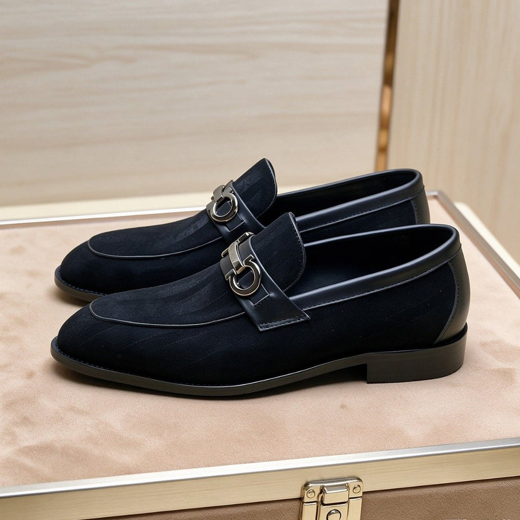 Ferragamo Black Bit Loafers — hero