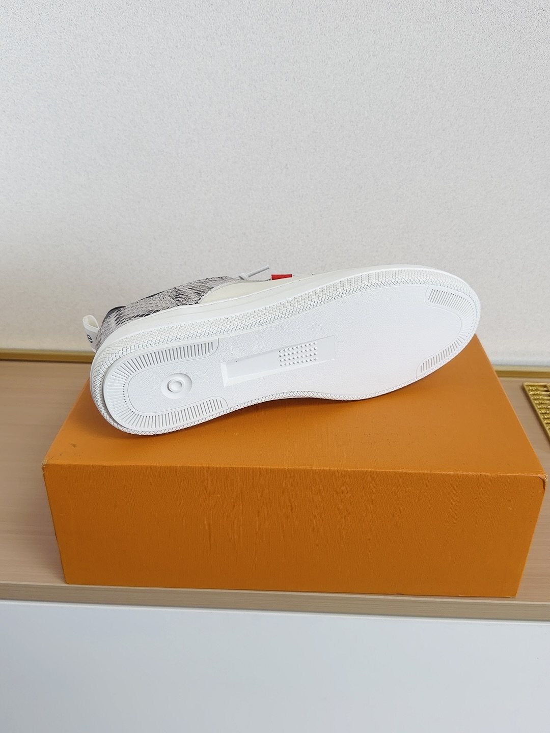 Louis Vuitton Men's Patterned-Panel Low-Top Sneakers — detail