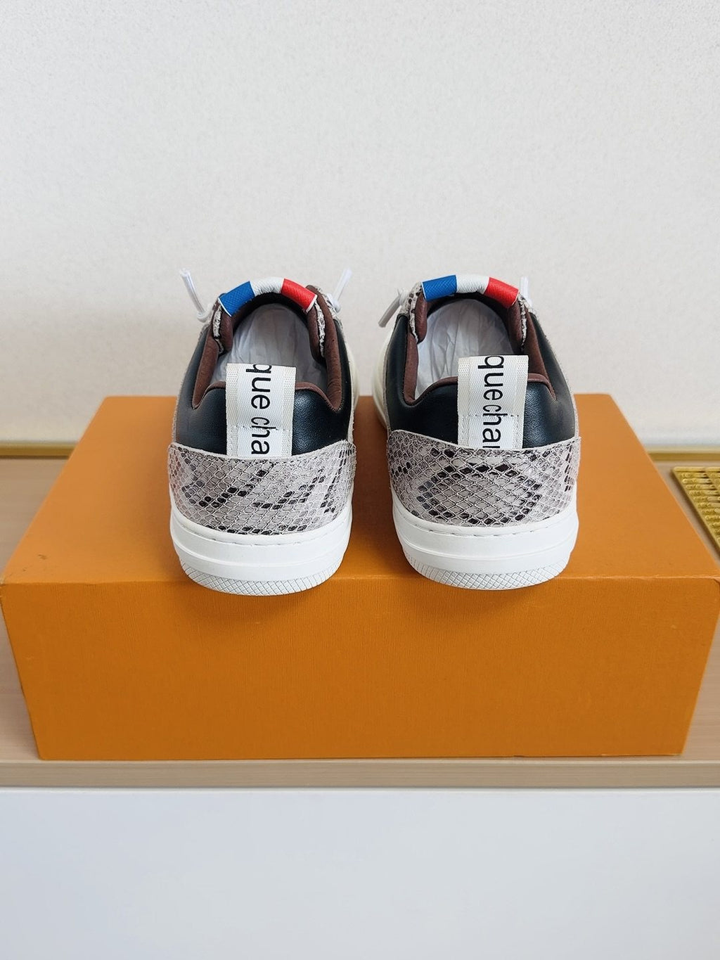 Louis Vuitton Men's Patterned-Panel Low-Top Sneakers — back
