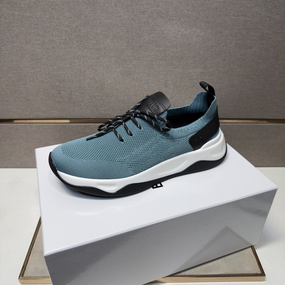 Berluti Dusty Blue Lace-Up Sneakers — front
