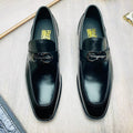 Ferragamo Black Metal-Accent Loafers — hero