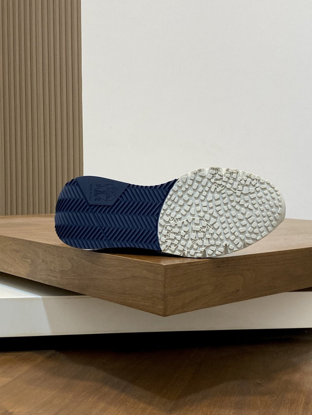 Brunello Cucinelli Navy Paneled Men's Sneakers — detail