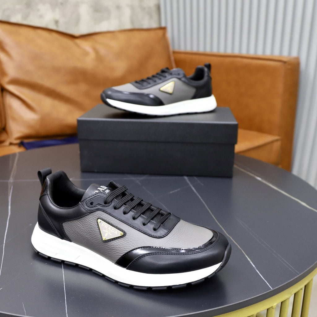 Prada Men's Paneled Lace-Up Sneakers — side