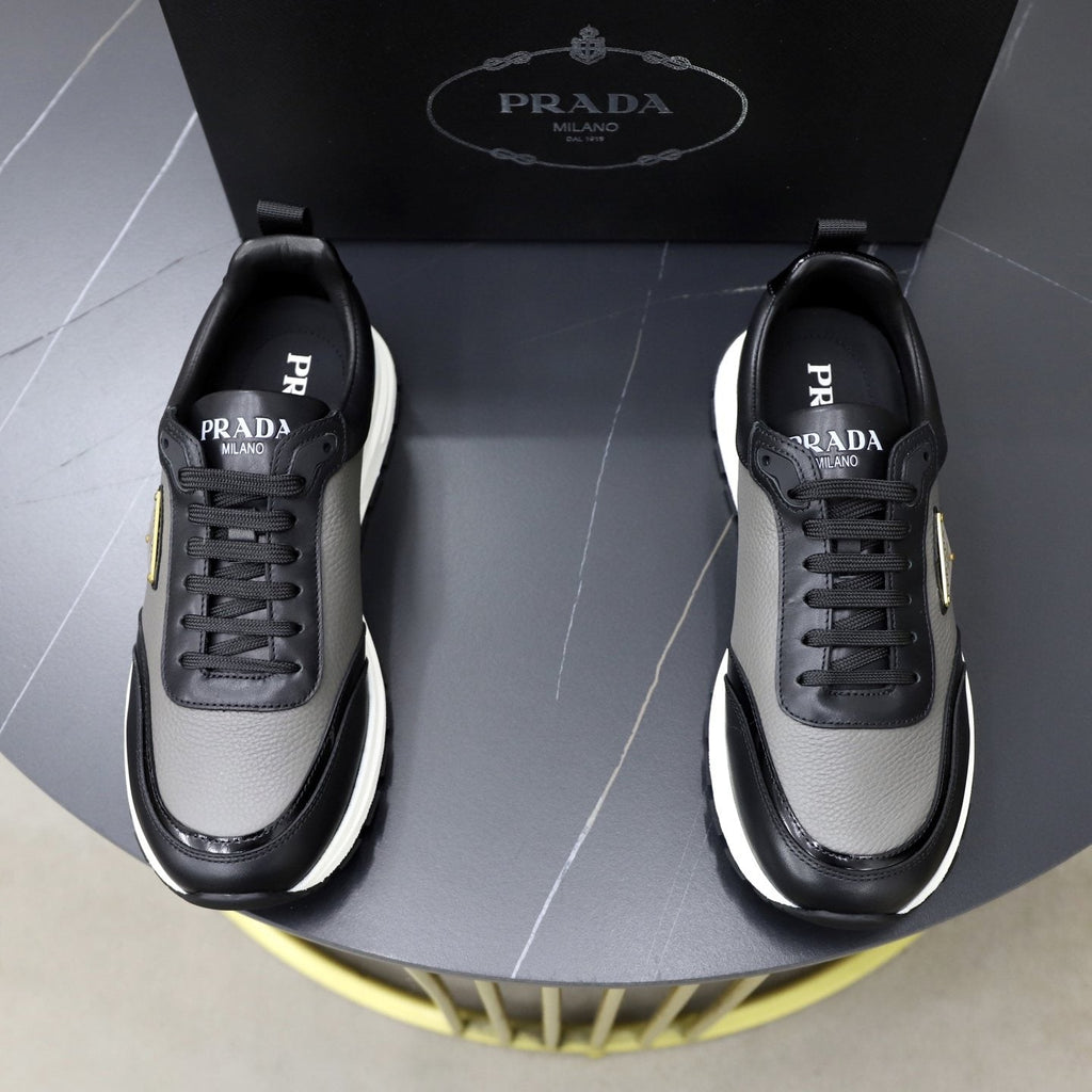 Prada Men's Paneled Lace-Up Sneakers — front