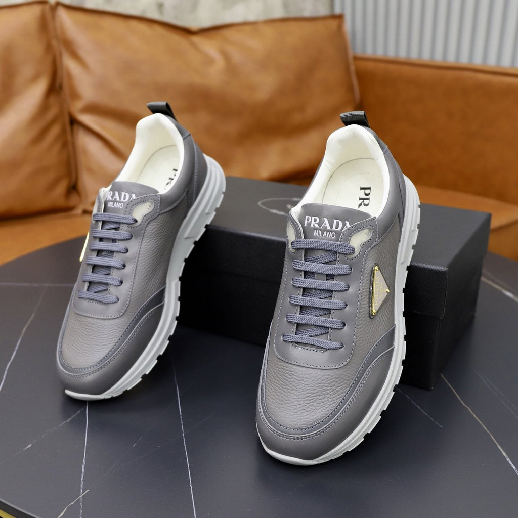Prada Men's Paneled Lace-Up Sneakers — front