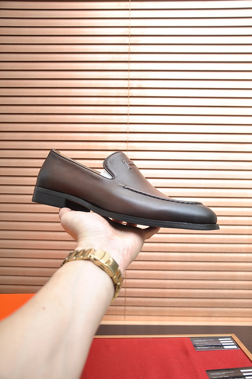 Hermès Stitched Apron Loafers — side