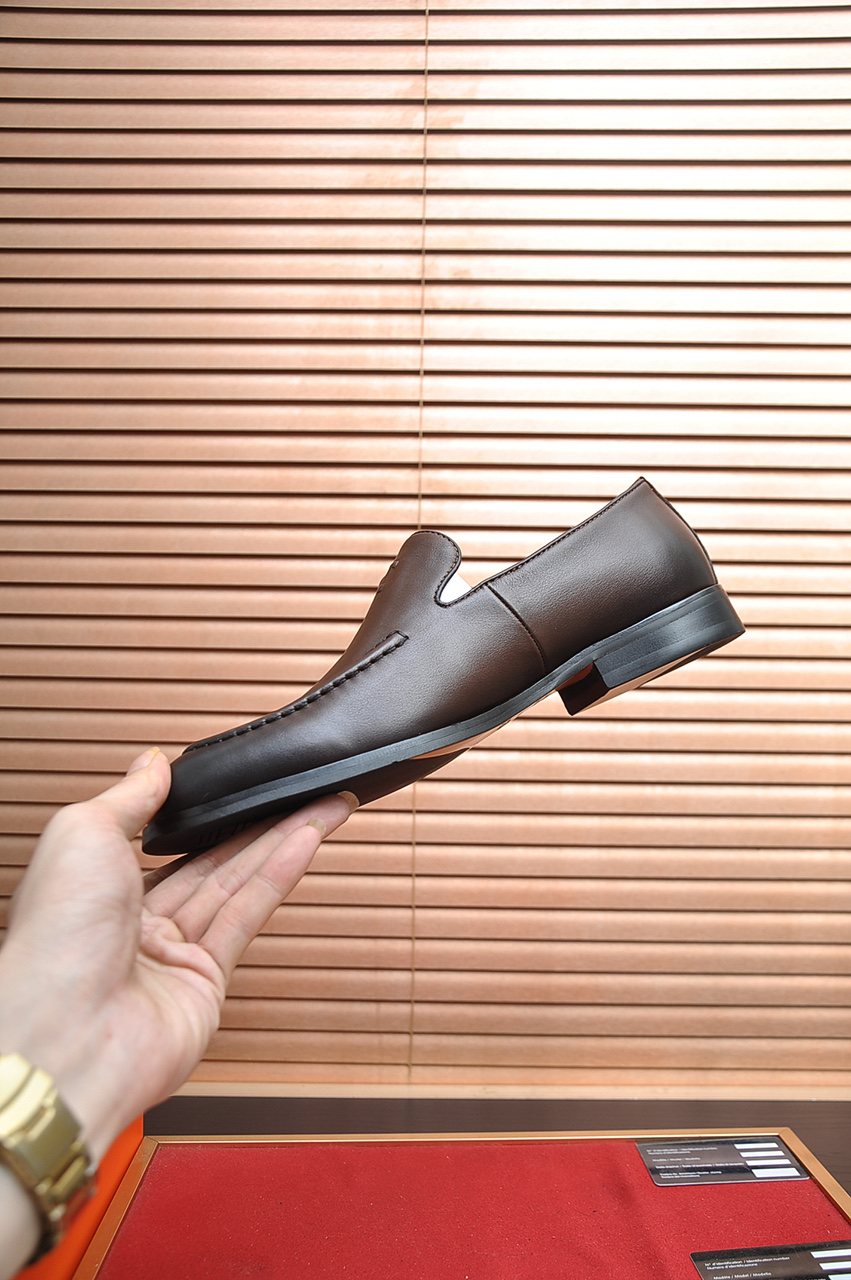 Hermès Stitched Apron Loafers — side