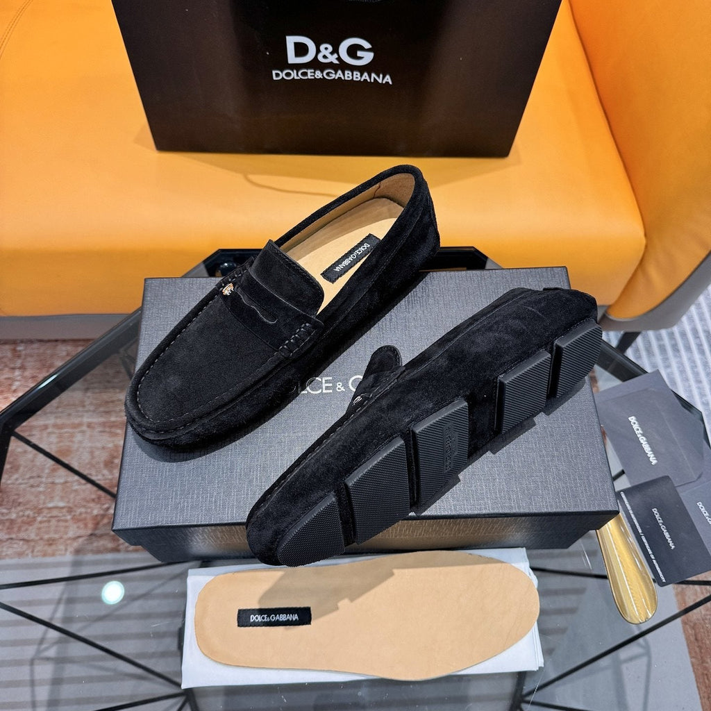 Dolce & Gabbana Moc-Toe Driving Loafers — side