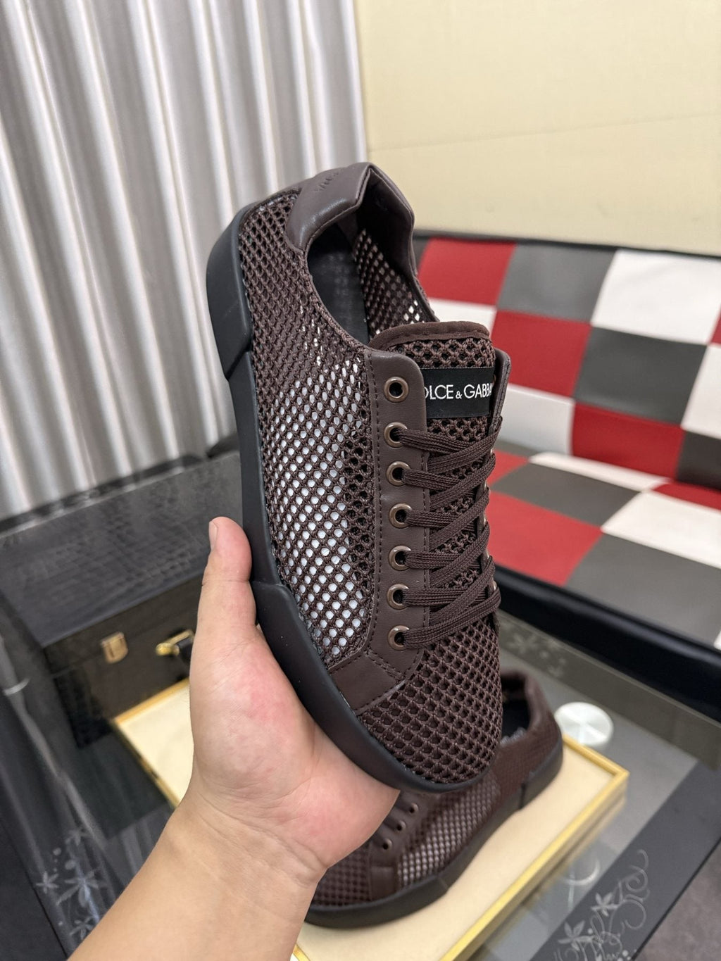 Dolce & Gabbana Perforated Low-Top Sneakers — model