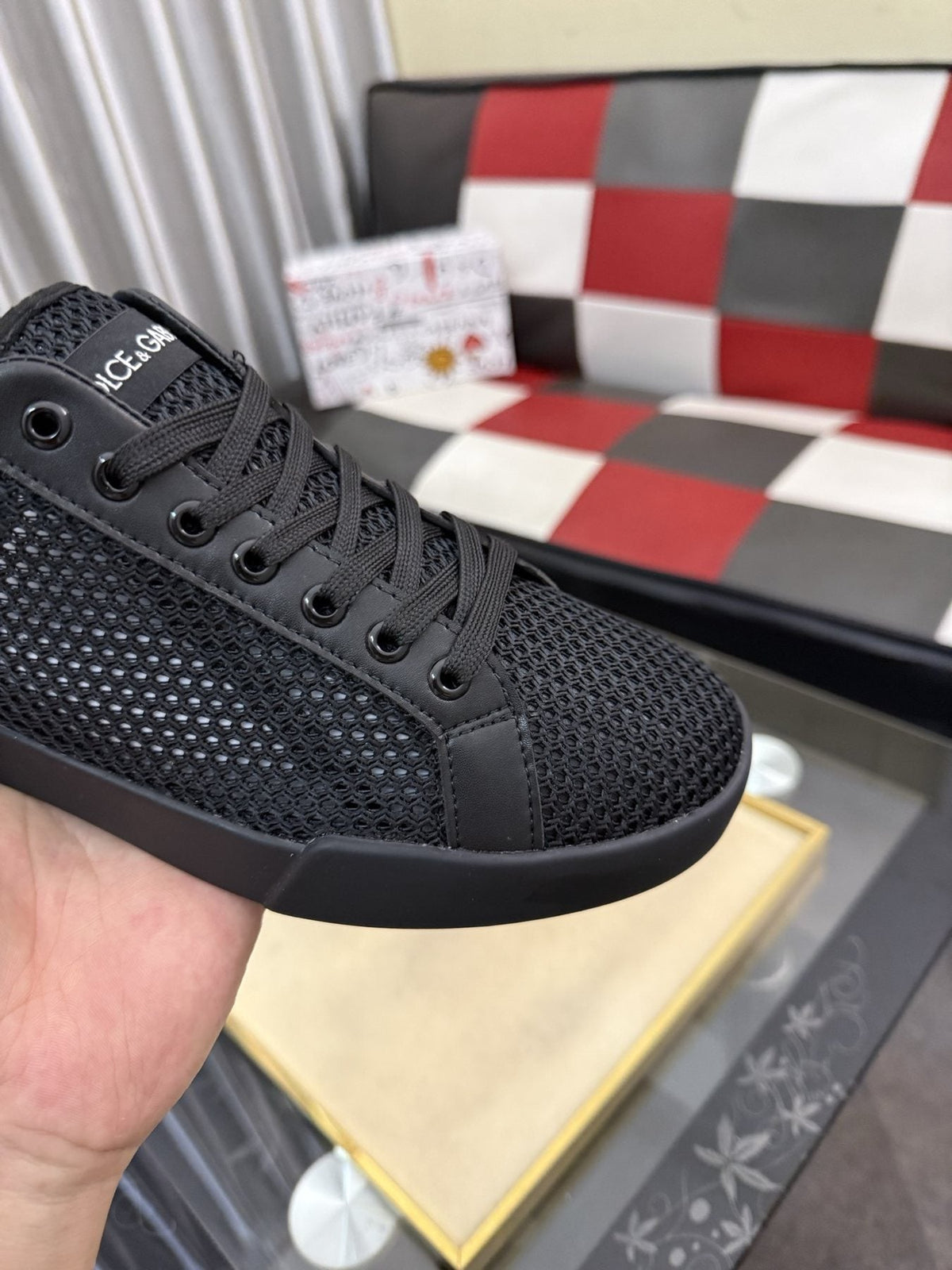 Dolce & Gabbana Perforated Low-Top Sneakers — model