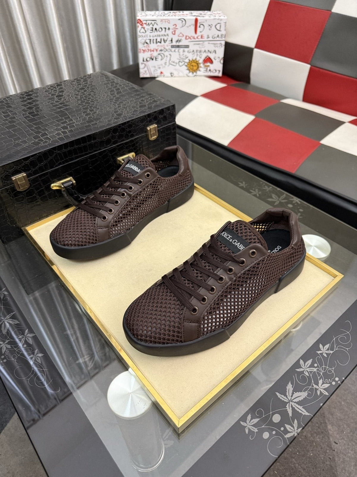 Dolce & Gabbana Perforated Low-Top Sneakers — front