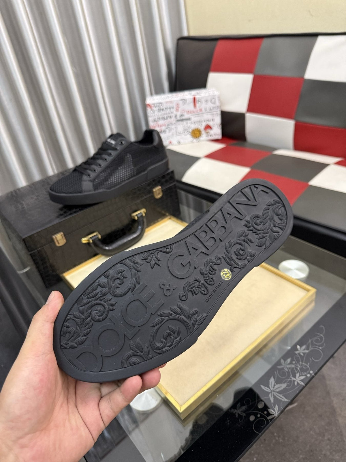 Dolce & Gabbana Perforated Low-Top Sneakers — detail