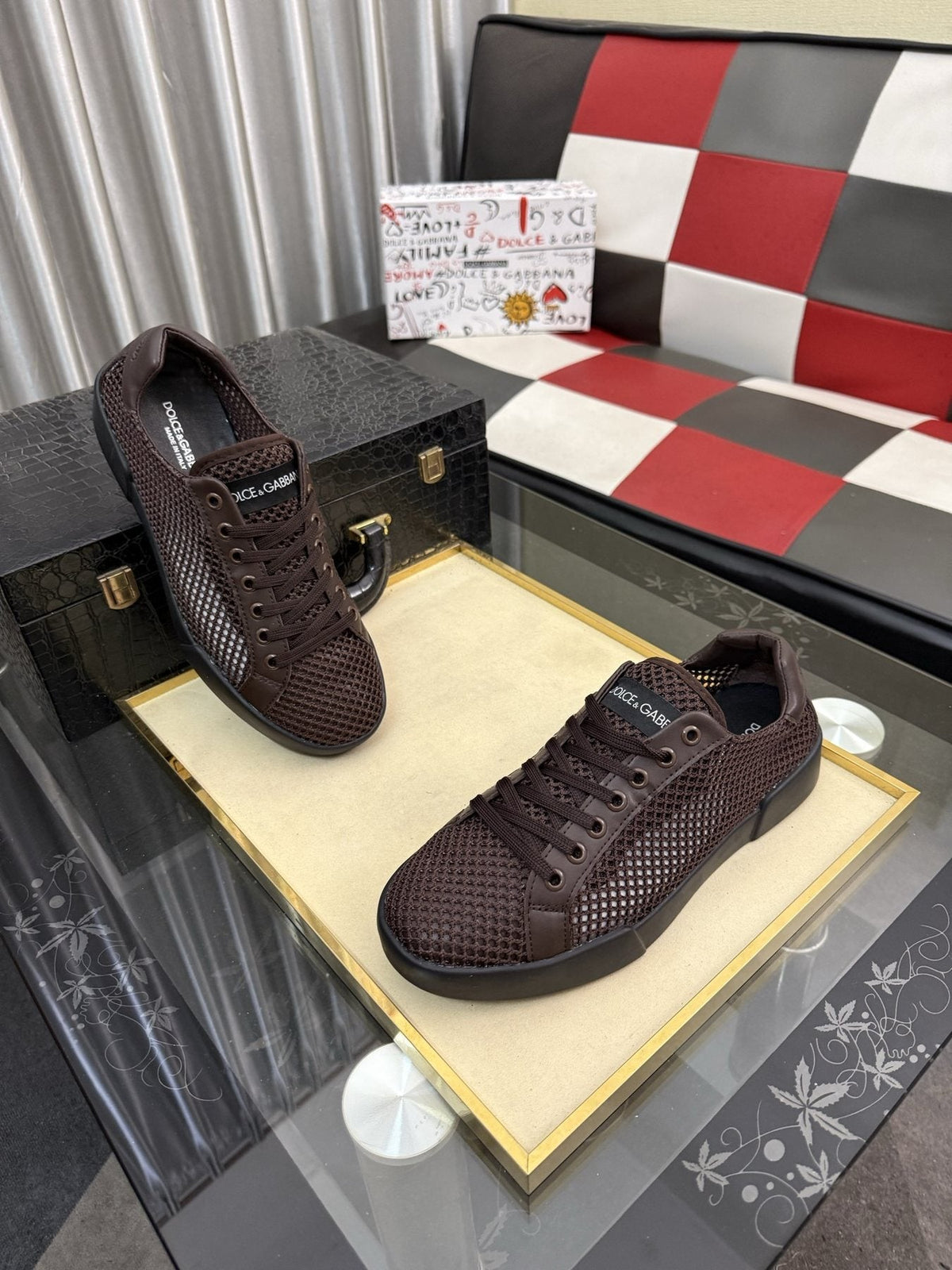 Dolce & Gabbana Perforated Low-Top Sneakers — front