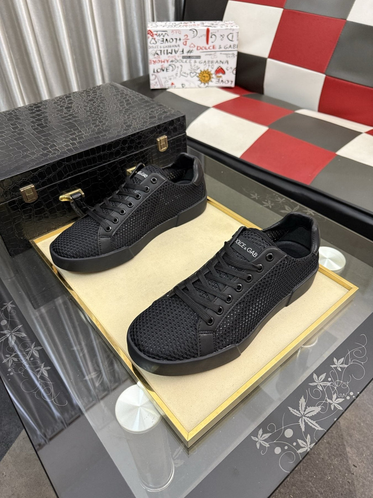 Dolce & Gabbana Perforated Low-Top Sneakers — front