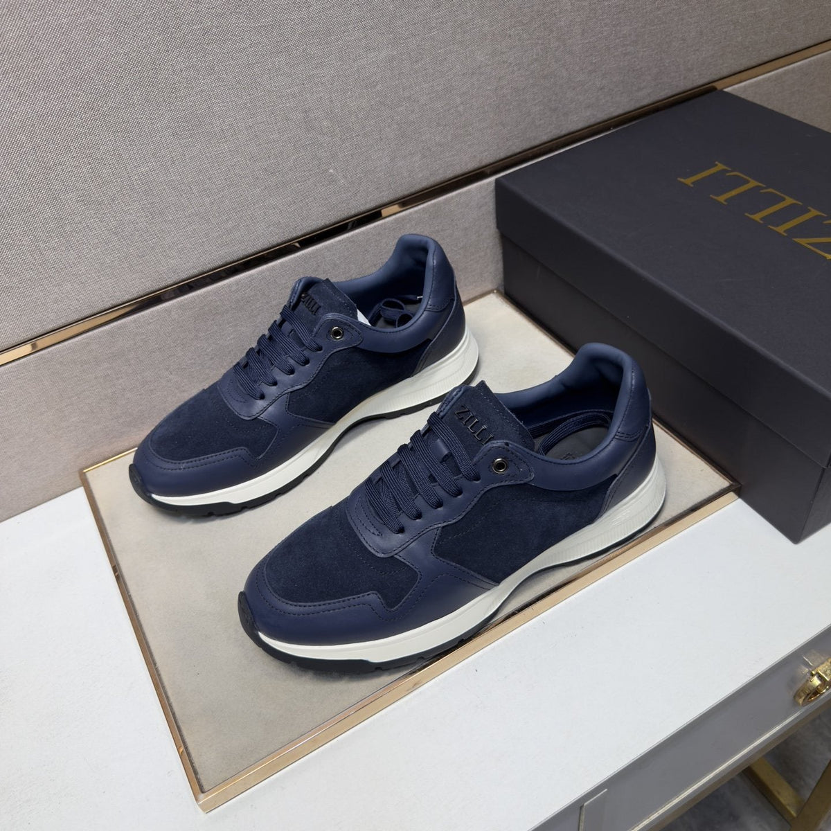 ZILLI Men's Paneled Low-Top Sneakers — front