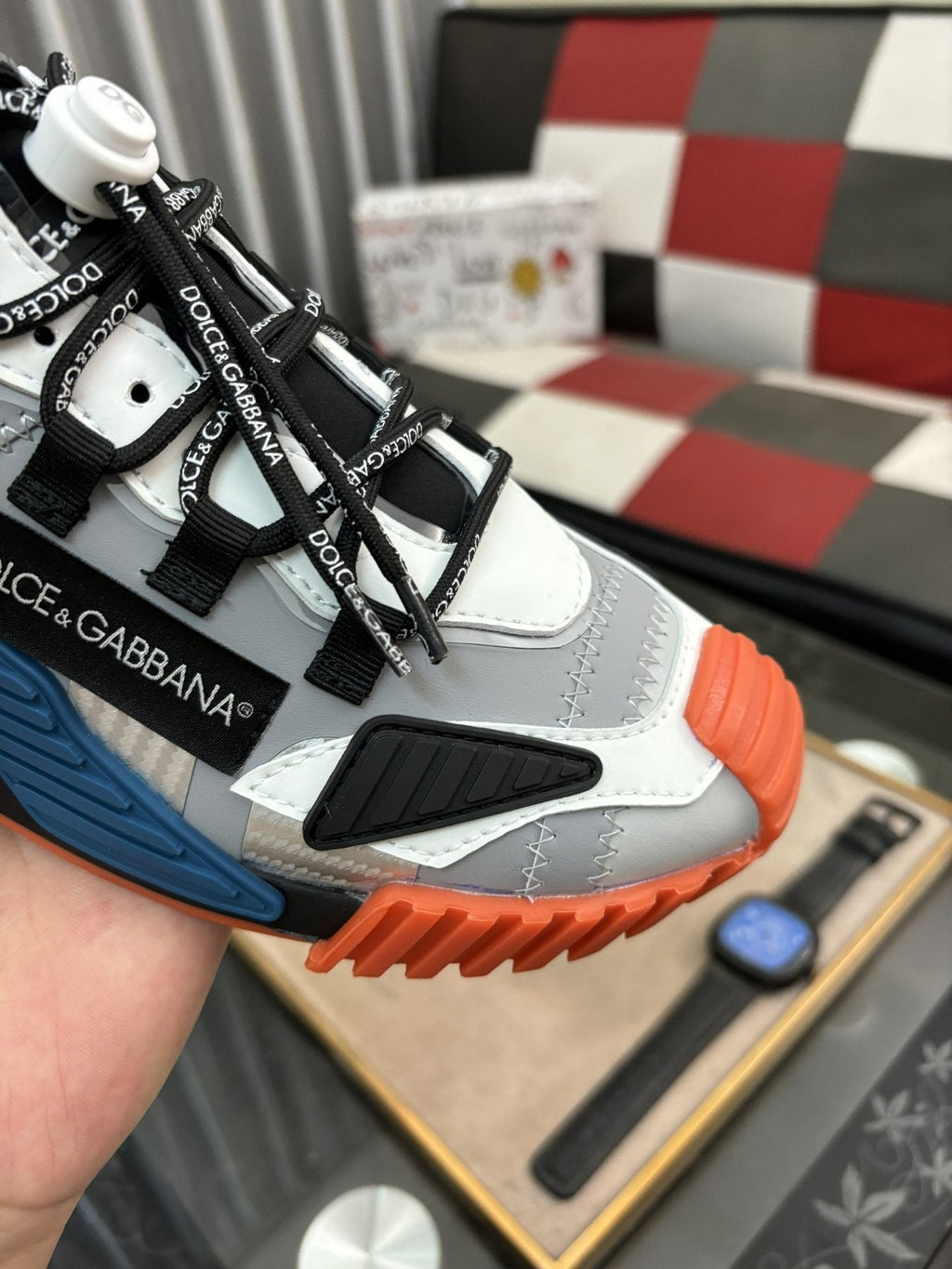 Dolce & Gabbana Colorblock Layered Sneakers — detail