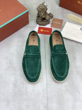 Loro Piana Textured Apron-Toe Loafers — hero