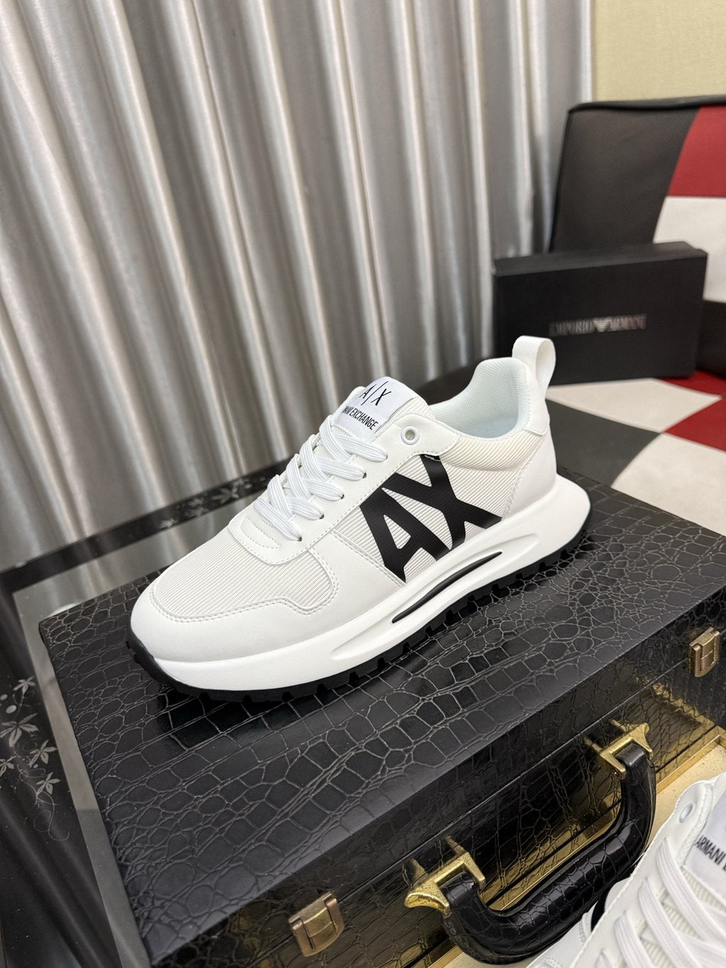 Armani Side-Graphic Casual Sneakers — hero