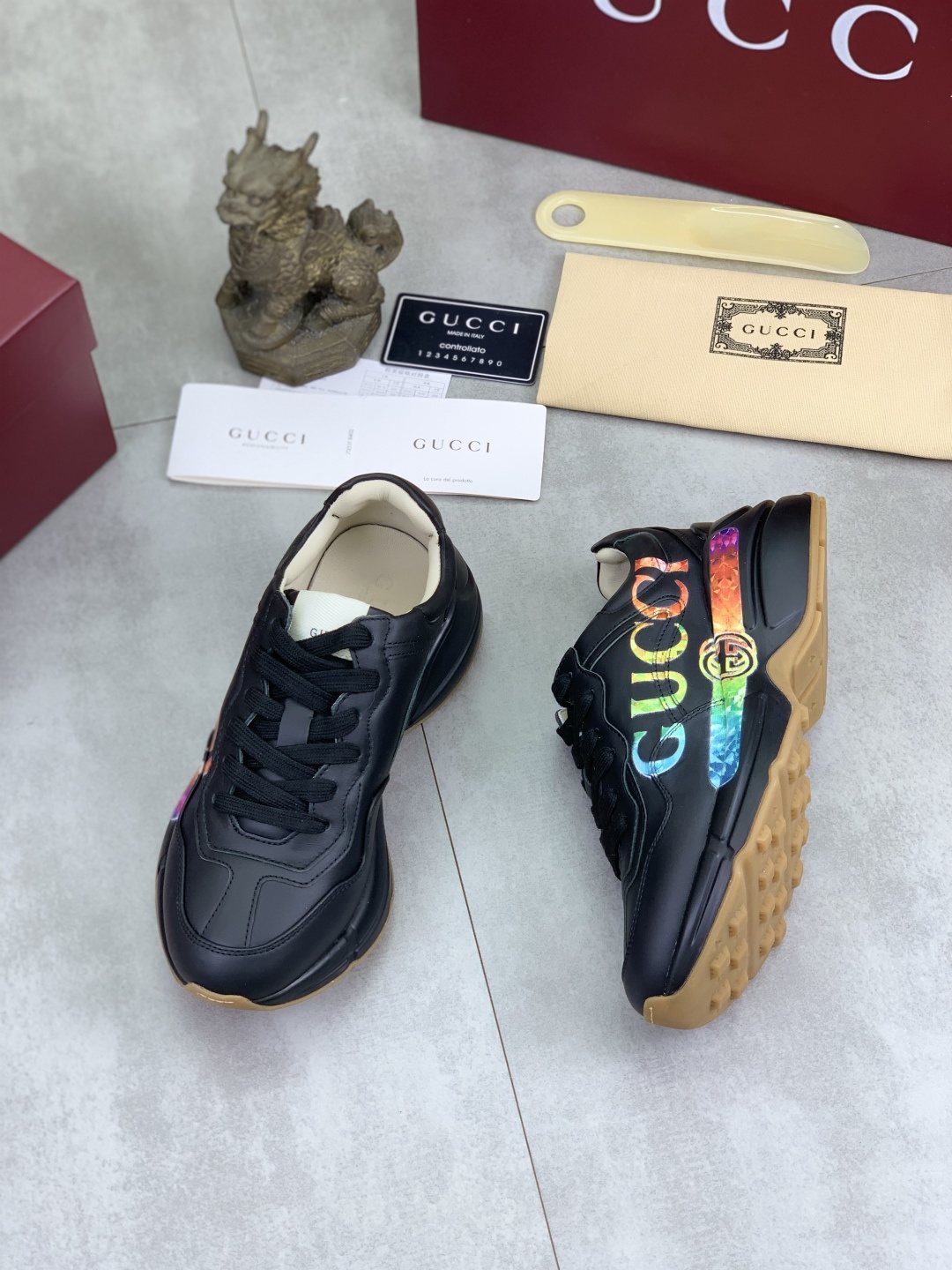 Gucci Multicolor Accent Chunky Sneakers — side