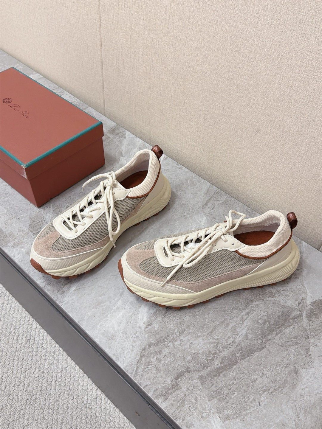Loro Piana Paneled Low-Top Sneakers — front