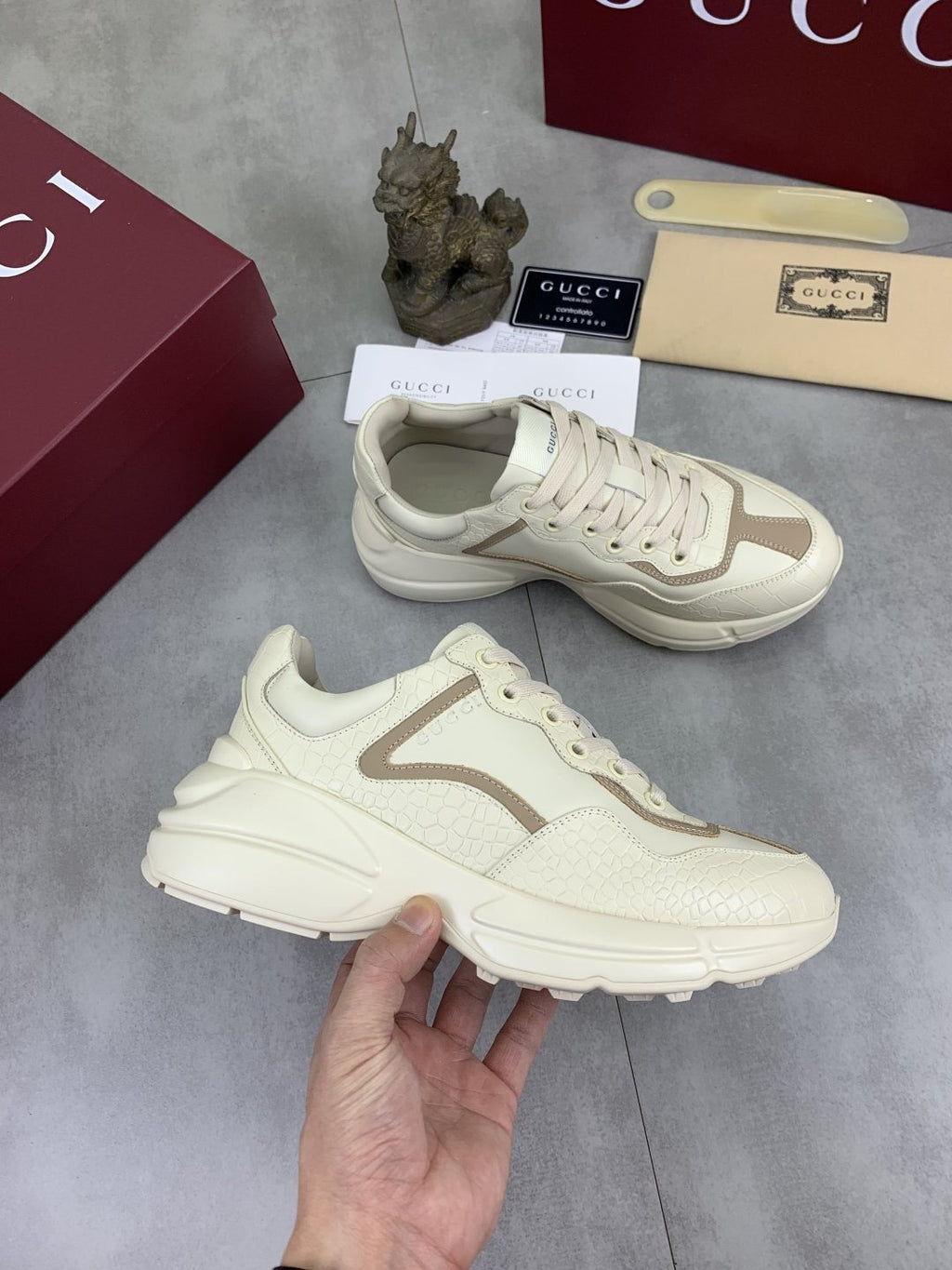 Gucci Paneled Chunky Sneakers — side