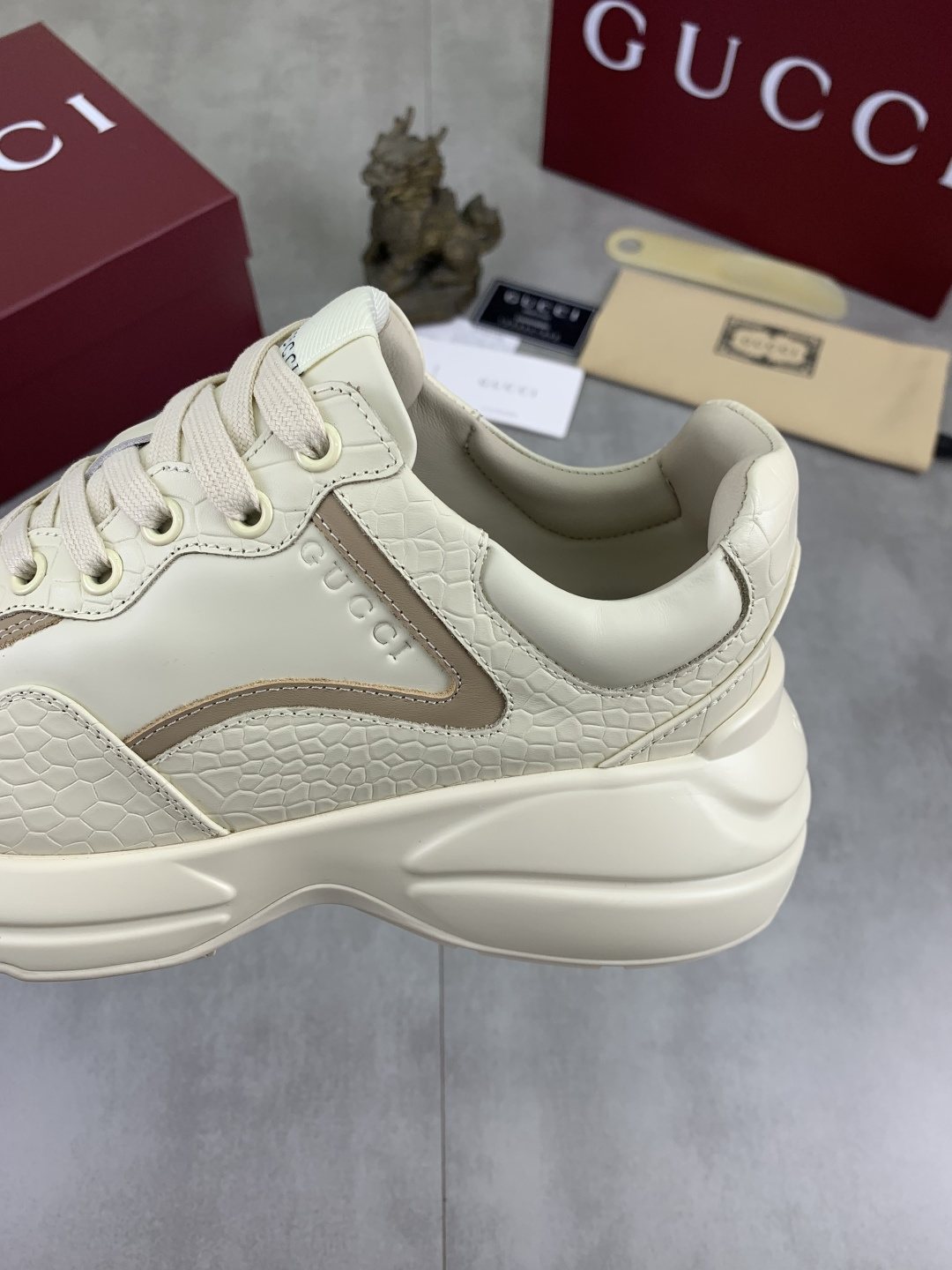 Gucci Paneled Chunky Sneakers — detail