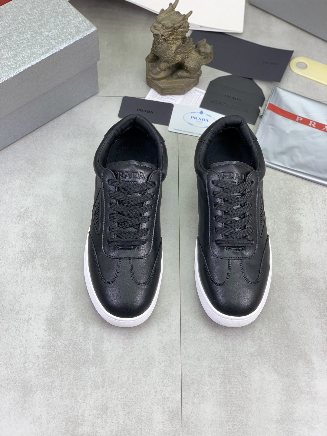 Prada Paneled Low-Top Sneakers — front
