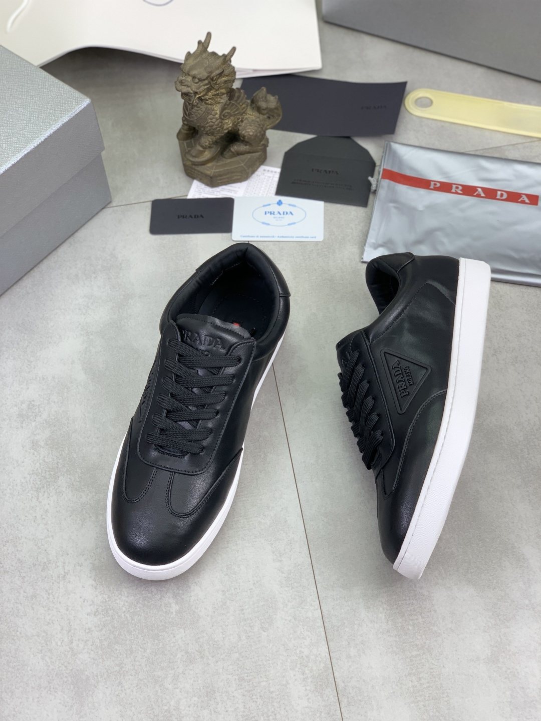 Prada Paneled Low-Top Sneakers — front