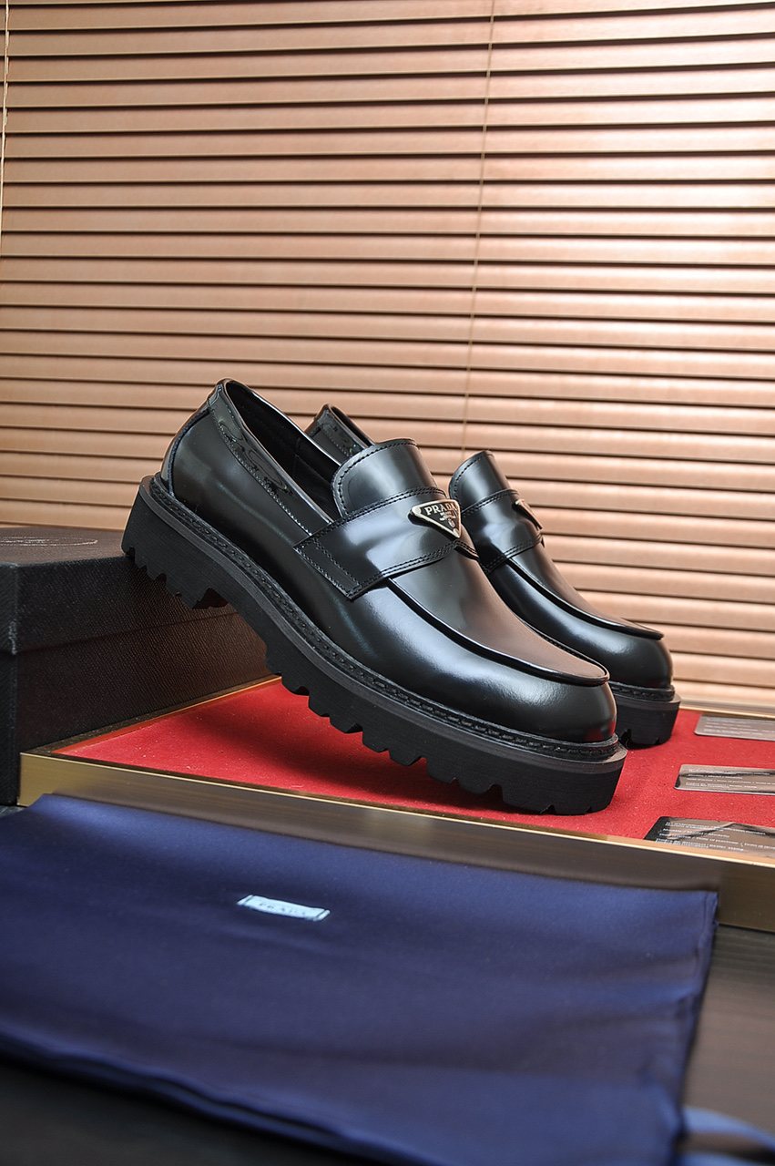 Prada Lug-Sole Strap Loafers — hero