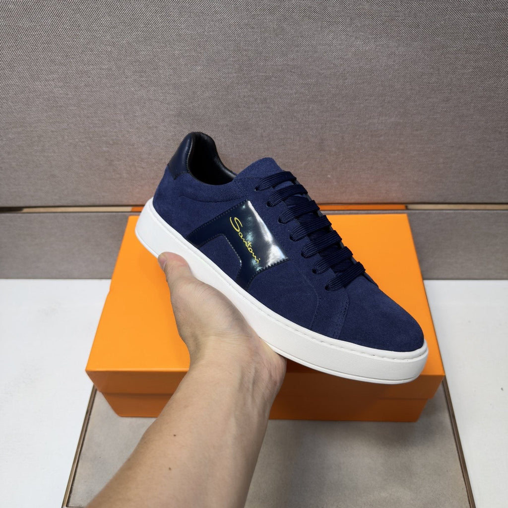 Santoni Paneled Low-Top Sneakers — model
