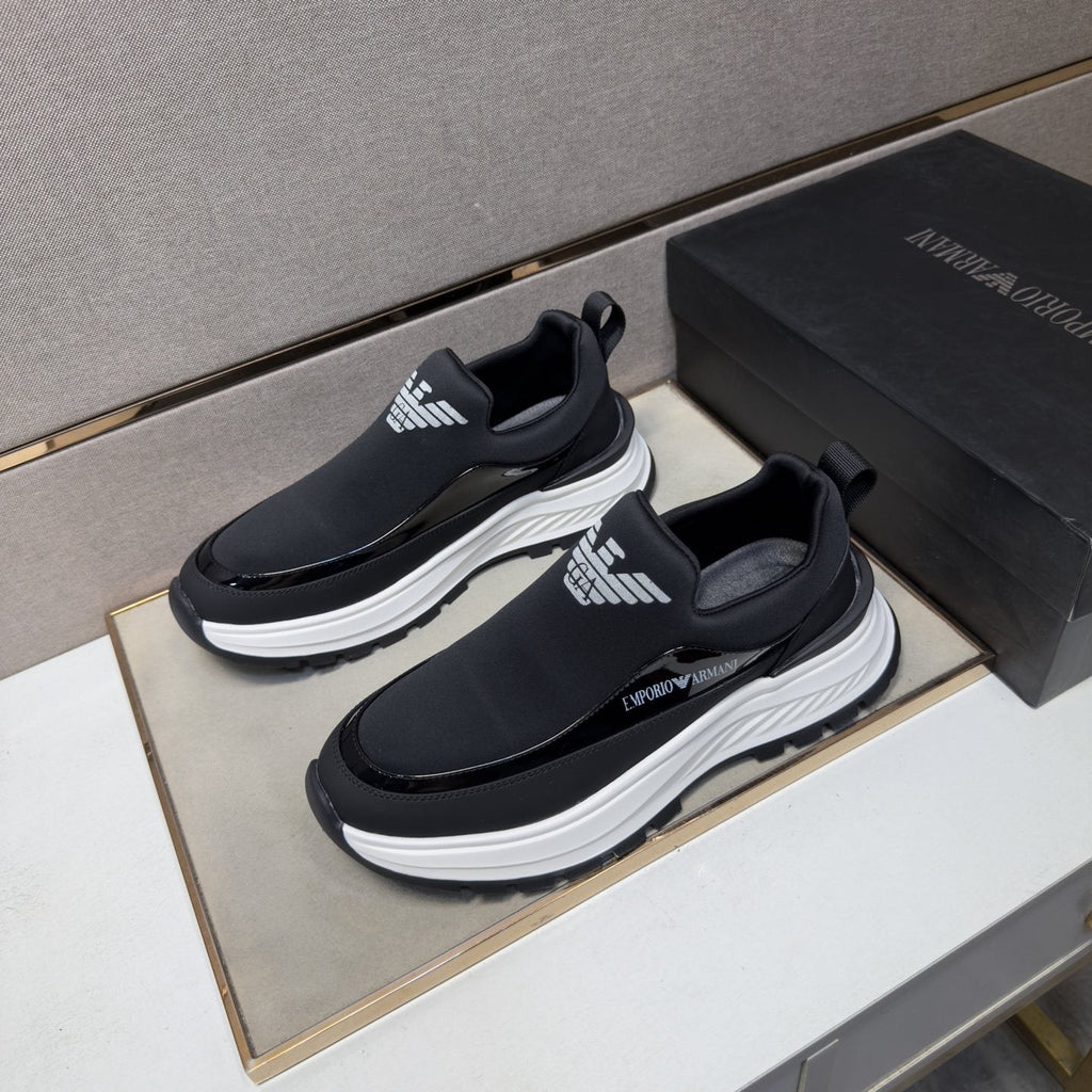 Armani Chunky Sole Slip-On Sneakers — front