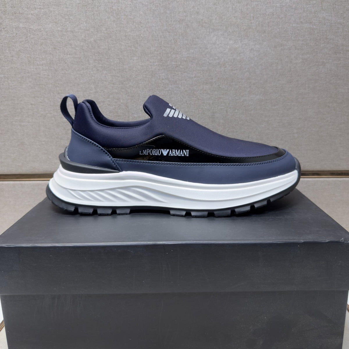 Armani Chunky Sole Slip-On Sneakers — side